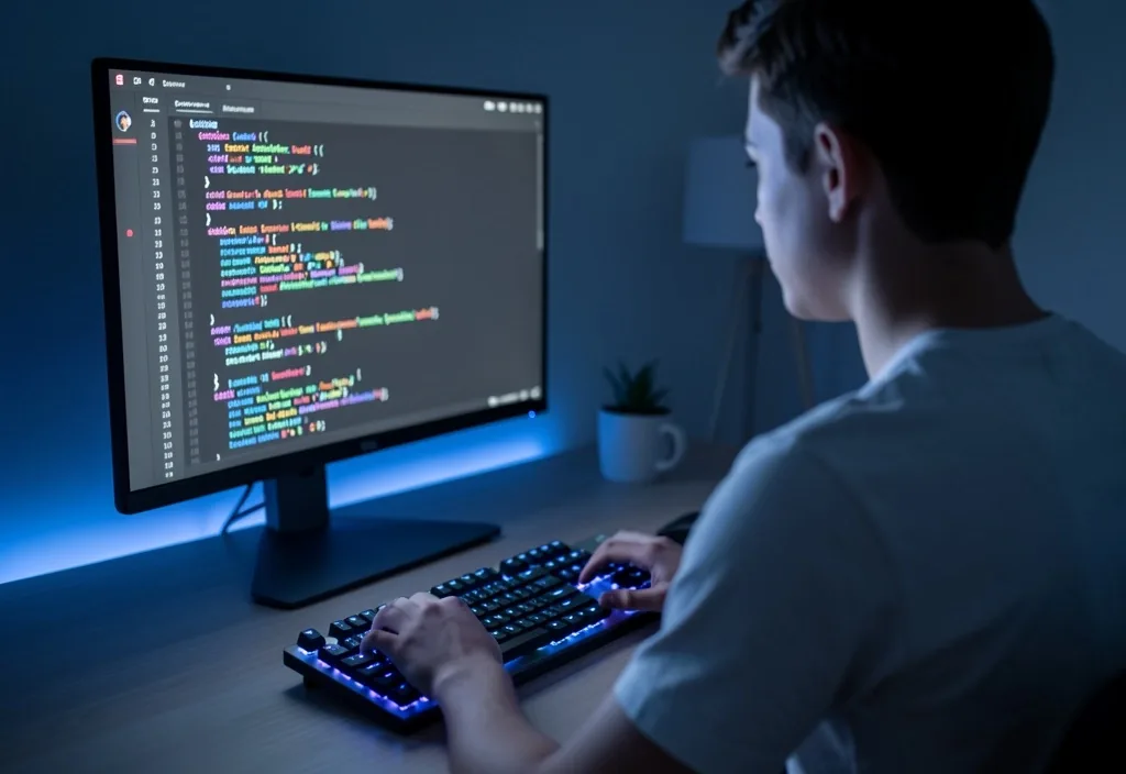 Pantalla de laptop en un workspace minimalista