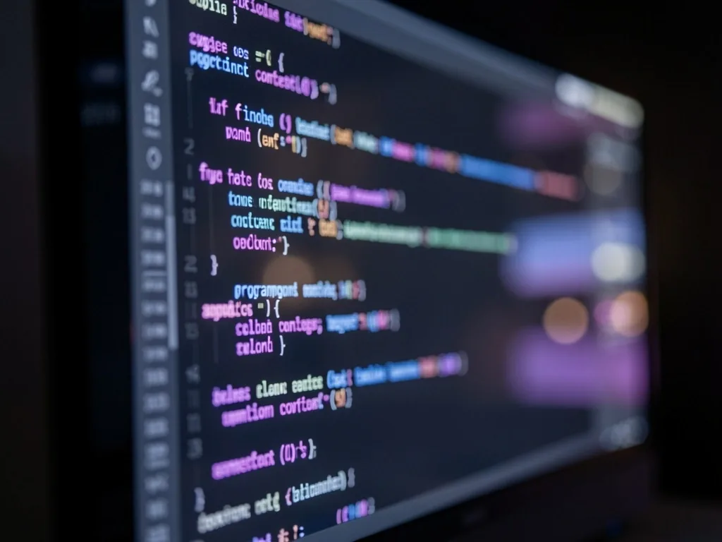 Editor de código con tema oscuro usado en cursos de programación